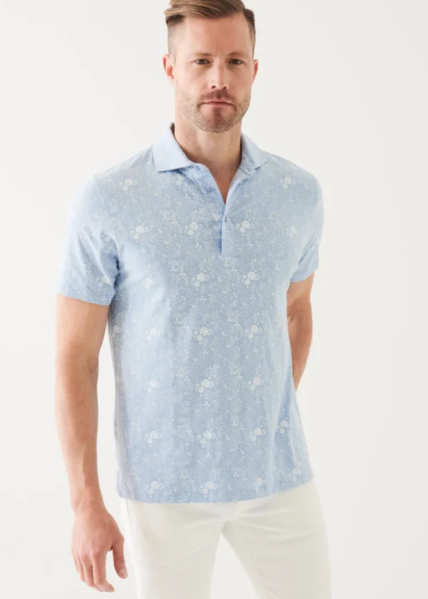 Pima Cotton Stretch Printed Polo