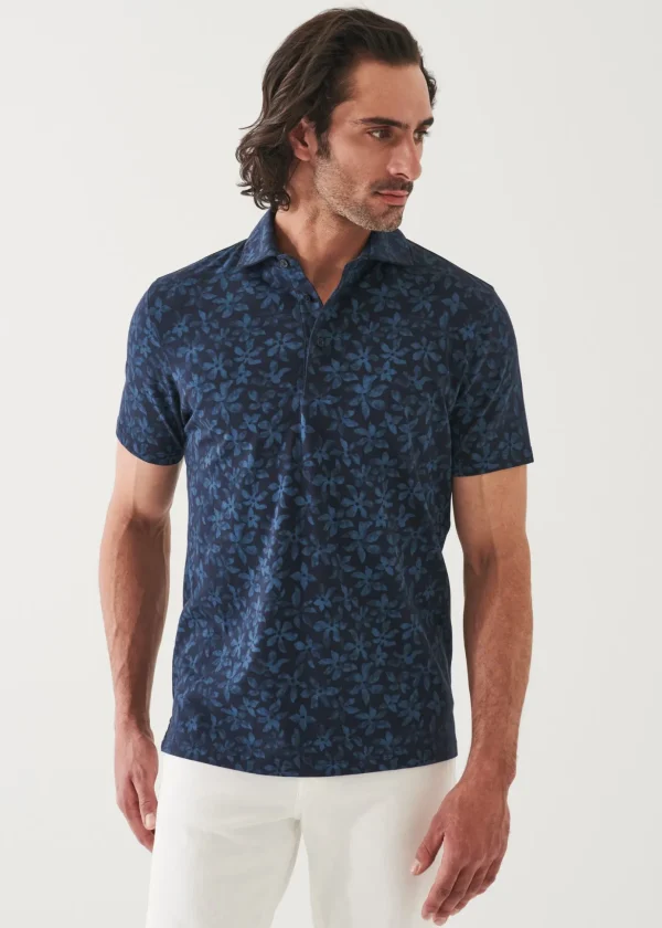 Pima Cotton Stretch Printed Polo