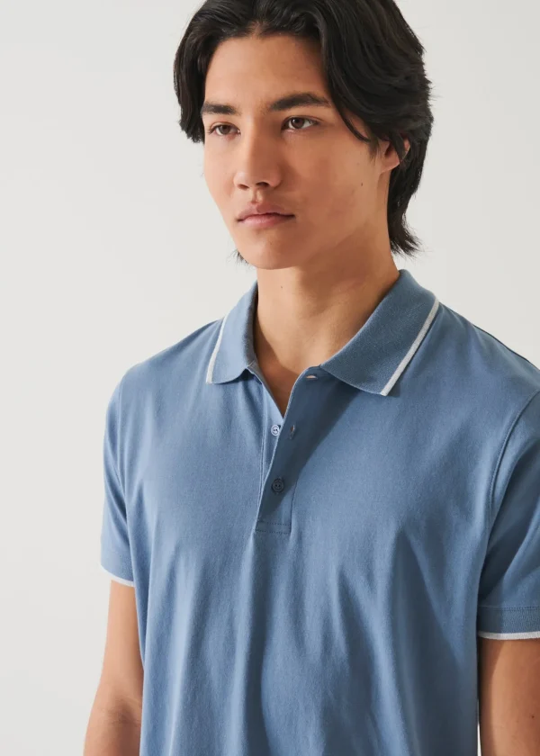 Pima Cotton Stretch Tipped Polo