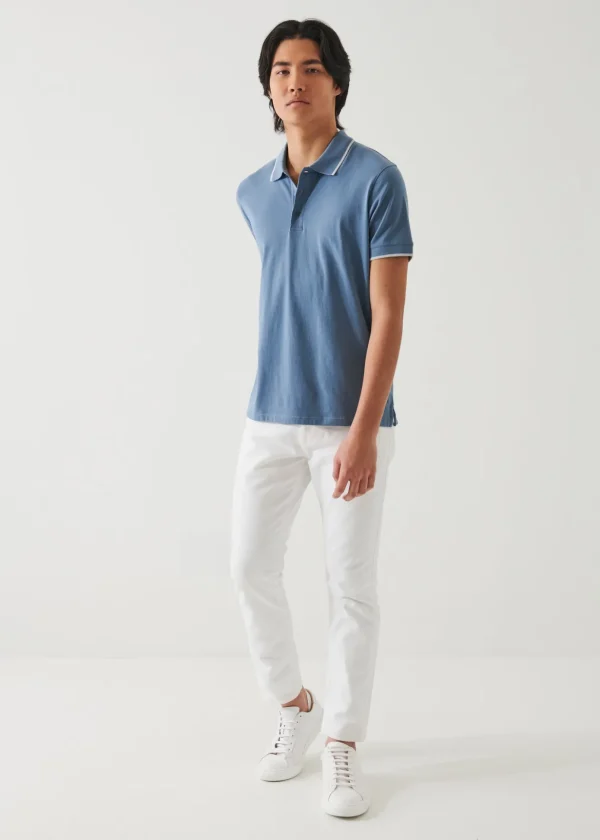 Pima Cotton Stretch Tipped Polo