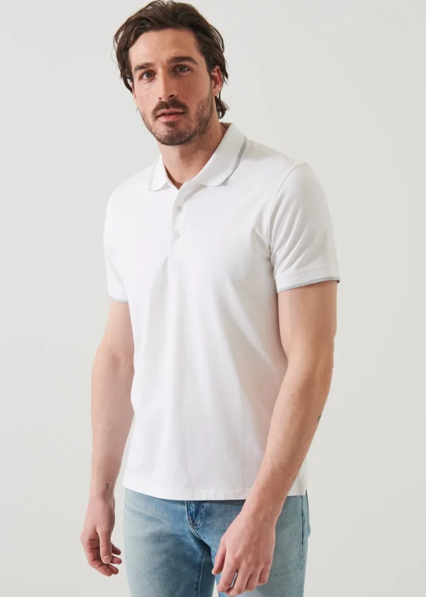 Pima Cotton Stretch Tipped Polo