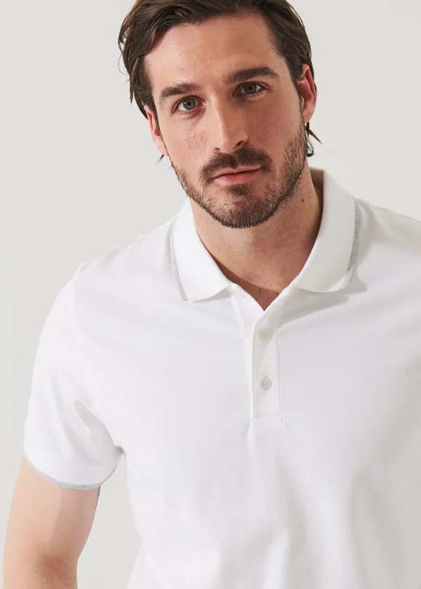 Pima Cotton Stretch Tipped Polo