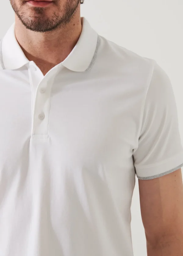 Pima Cotton Stretch Tipped Polo