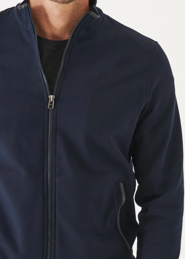 Pima Stretch Fleece Track Jacket