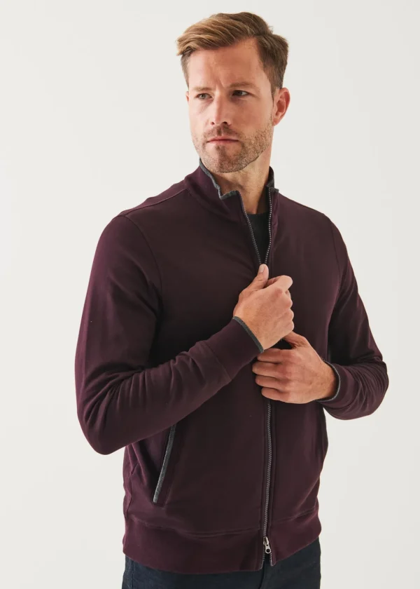 Pima Stretch Fleece Track Jacket