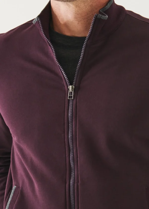 Pima Stretch Fleece Track Jacket