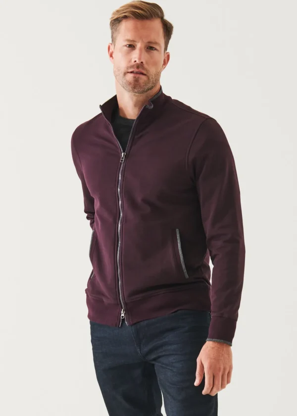 Pima Stretch Fleece Track Jacket