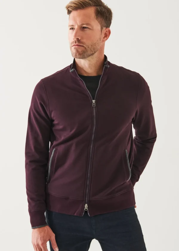 Pima Stretch Fleece Track Jacket