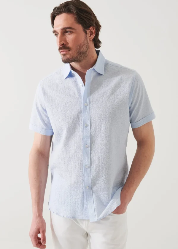 Seersucker Cotton Stretch Shirt