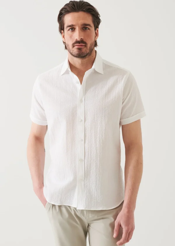 Seersucker Cotton Stretch Shirt