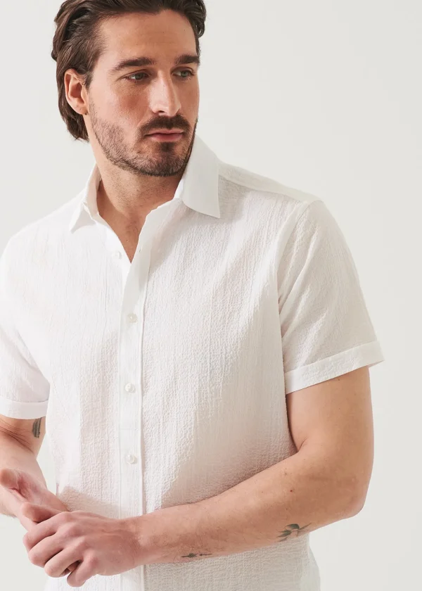 Seersucker Cotton Stretch Shirt