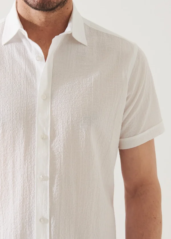 Seersucker Cotton Stretch Shirt