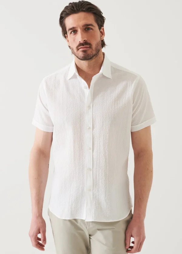Seersucker Cotton Stretch Shirt