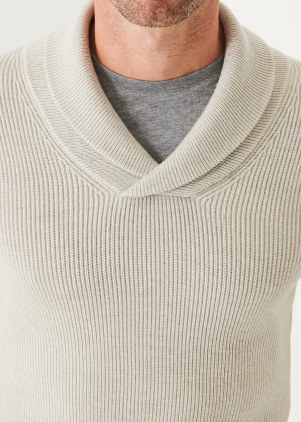 Shawl Collar Merino Wool Sweater