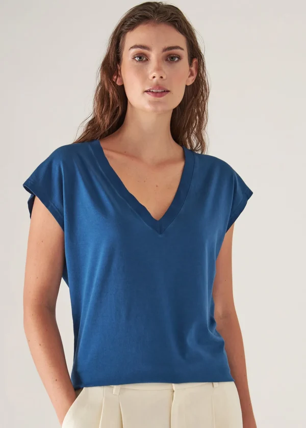 Sublime Reactive Pima Cotton Stretch Dolman V-Neck