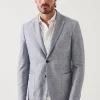Textured Cotton Linen Blend Blazer