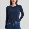 Vintage Wash Pima Cotton Stretch Ribbed T-Shirt