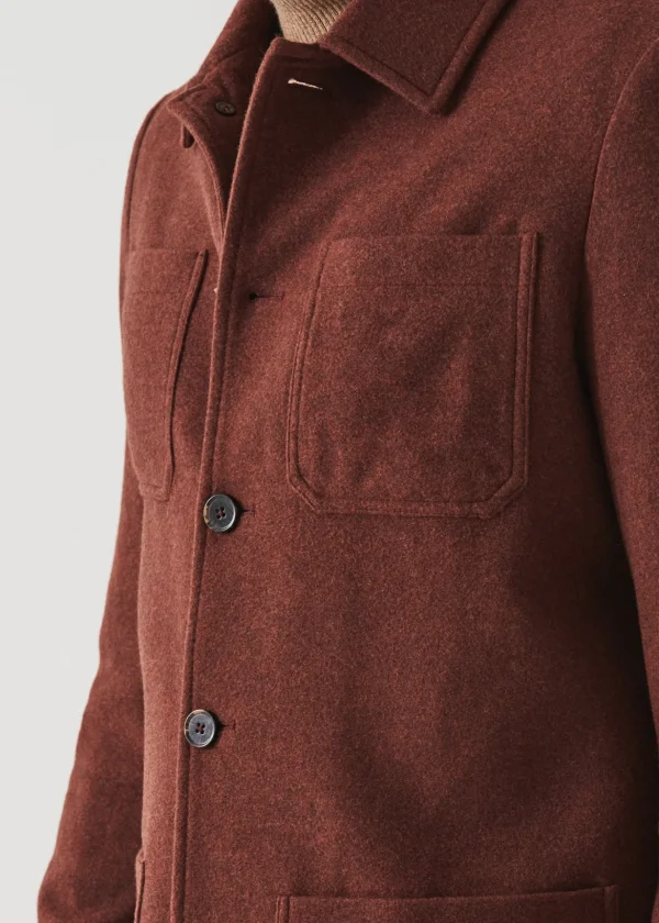 Wool Patch Pocket Shirt Jacket